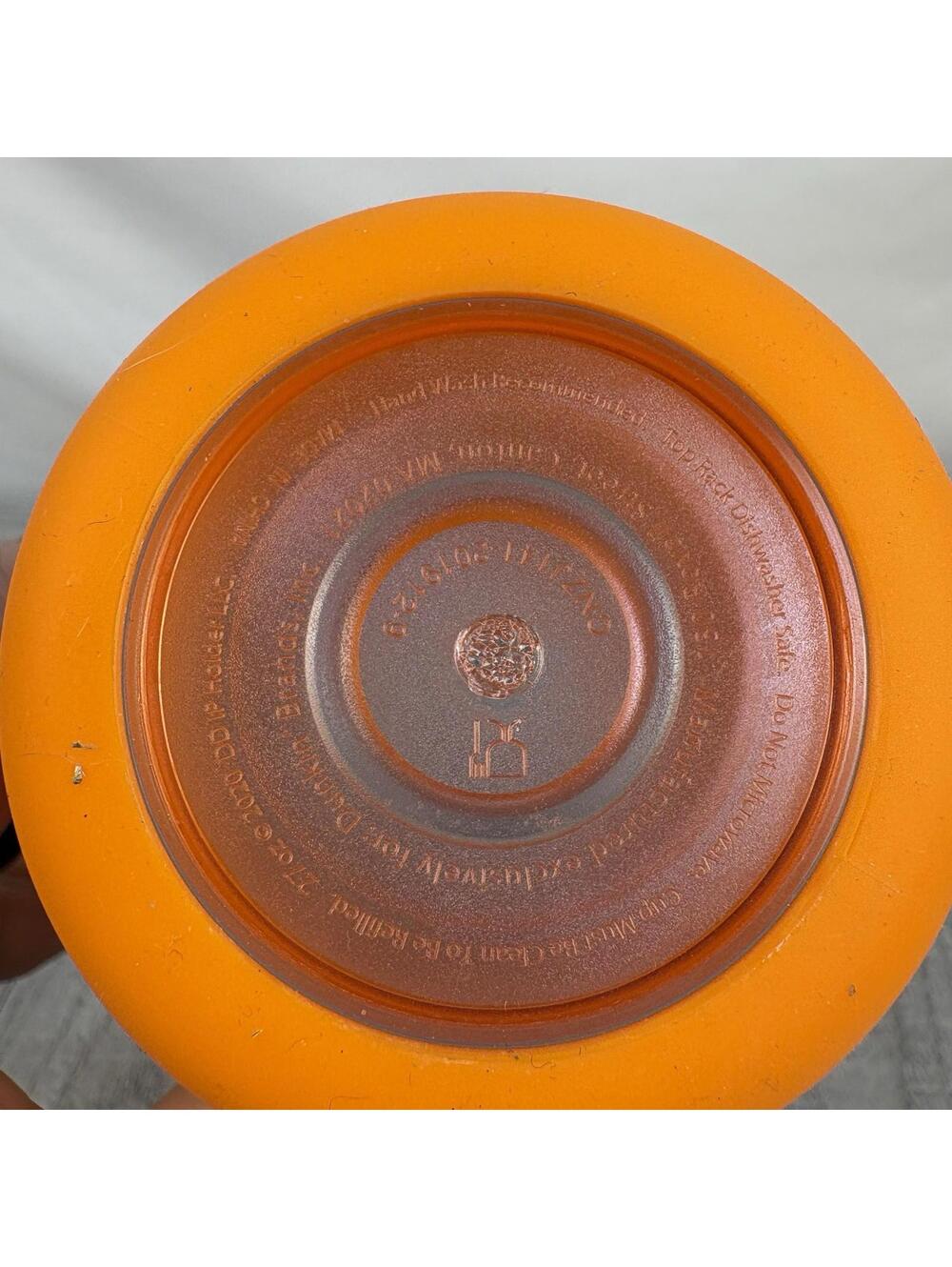 Dunkin Donuts 27oz Silicone Travel Cup Tumbler Orange 2019 - Picture 6 of 8